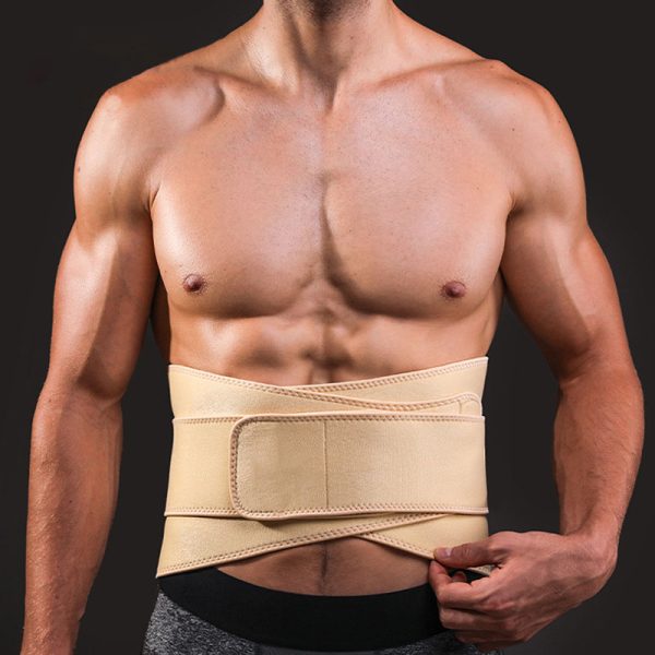 Waist Support Waist Trimmer Weight Loss Slimming Belt | Fitness Belt Back Waist Support Sweat Belt Waist Trainer | Double Support | Free Size Adjustable | Gym Equipment